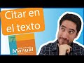 ¿Cómo CITAR en el TEXTO en APA? (Parafraseo y Cita Textual)