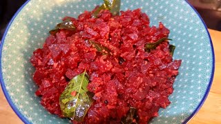 Simple South Indian Style Beetroot Poriyal in Cooker  | Dry Beetroot Curry - No Onion, No Garlic