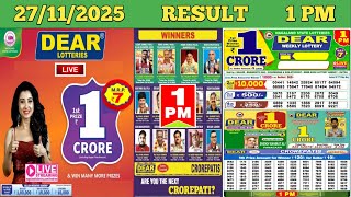 Dear Lottery Sambad Morning 1 Pm Result Today Live Draw On 27.11.2025 Nagaland Thursday