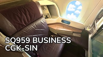 SQ959 Singapore Airlines A350 Business Class Jakarta to Singapore March 2025 Review