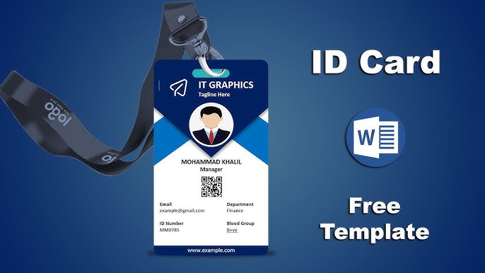 Free Blank ID Card Template - Download in Word, Publisher