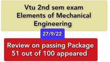 VTU 2nd sem Sept exams|mechanical QP Review |51 out of 100 appeared from passing package|moderate