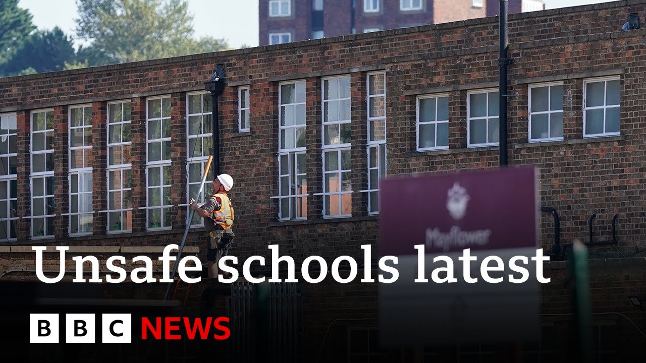 Hundreds of school buildings shut in England over concrete safety fears – BBC News