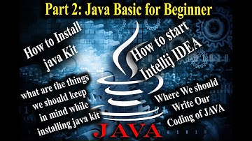 Part: 2 How to install Java (JDK and Intellij IDEA) at your computer