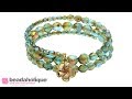 How to Make a Memory Wire Bracelet using Czech Fire Polished Glass Beads