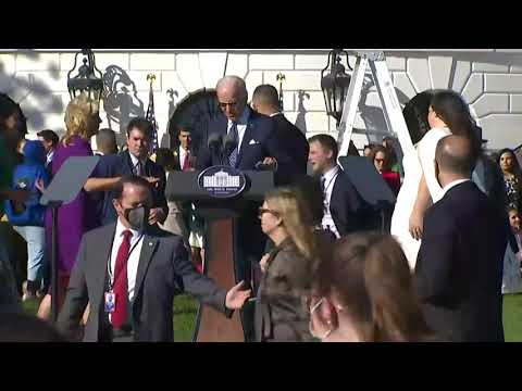 Joe Biden Gets Confused, Tries To Talk Into Microphone While Music Is Blasting