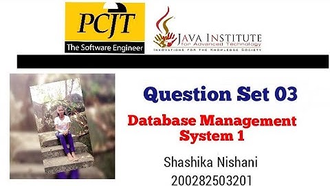 Database Management System Task 03  | 1st Year | Semester 01 | Java Institute