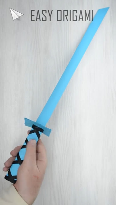 How to make a katana out of paper - Make a paper sword easy