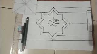 cara gambar bintang segi delapan
