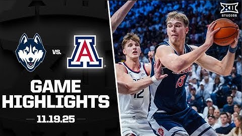 #4 Arizona vs. #3 UConn Game Highlights | 2025-26 Big 12 Men’s Basketball