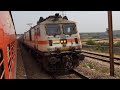 Train 12419 Gomti Express with CNB WAP7 37132 honking and cruising past Chipiyana towards Ghaziabad