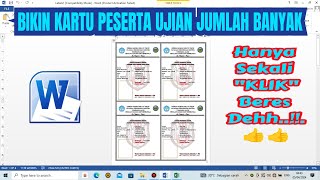 Cara Buat Kartu Peserta Ujian Jumlah Banyak Dengan Mail Merge di Microsoft Word