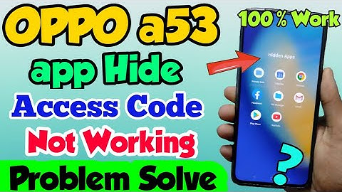 OPPO a53 Mein app hide Kaise Kare | How to Hide App in OPPO a53 | OPPO a53 me app hide Problem Solve