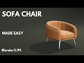 sofa chair modeling in blender 2.9x