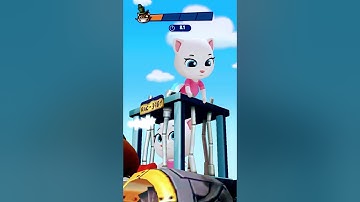 😼 Angela Save Angela 😂 Surprised Moments 💥 #shorts #talkingtom #herodash