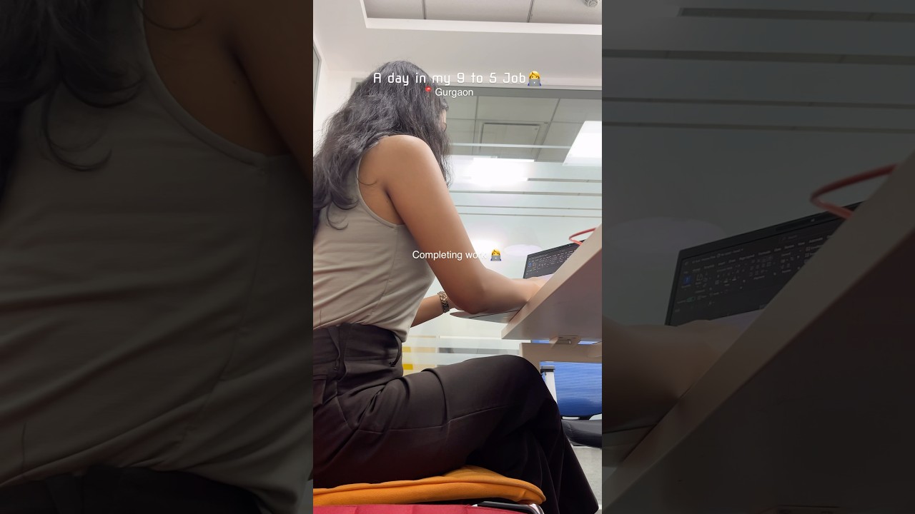 Mini Vlog 1✨ A day in my 9 to 5 Job👩&zwj;💻| Relushh #vlog #office #trending #gurgaon #officewear #reushh