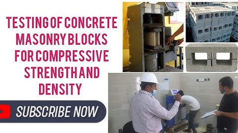 Testing CMU Block Compressive Strength
