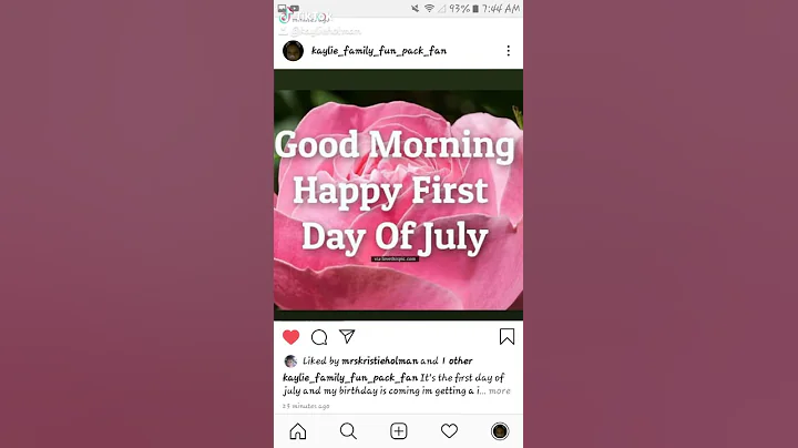 It's the first day of july and my birthday is comi...