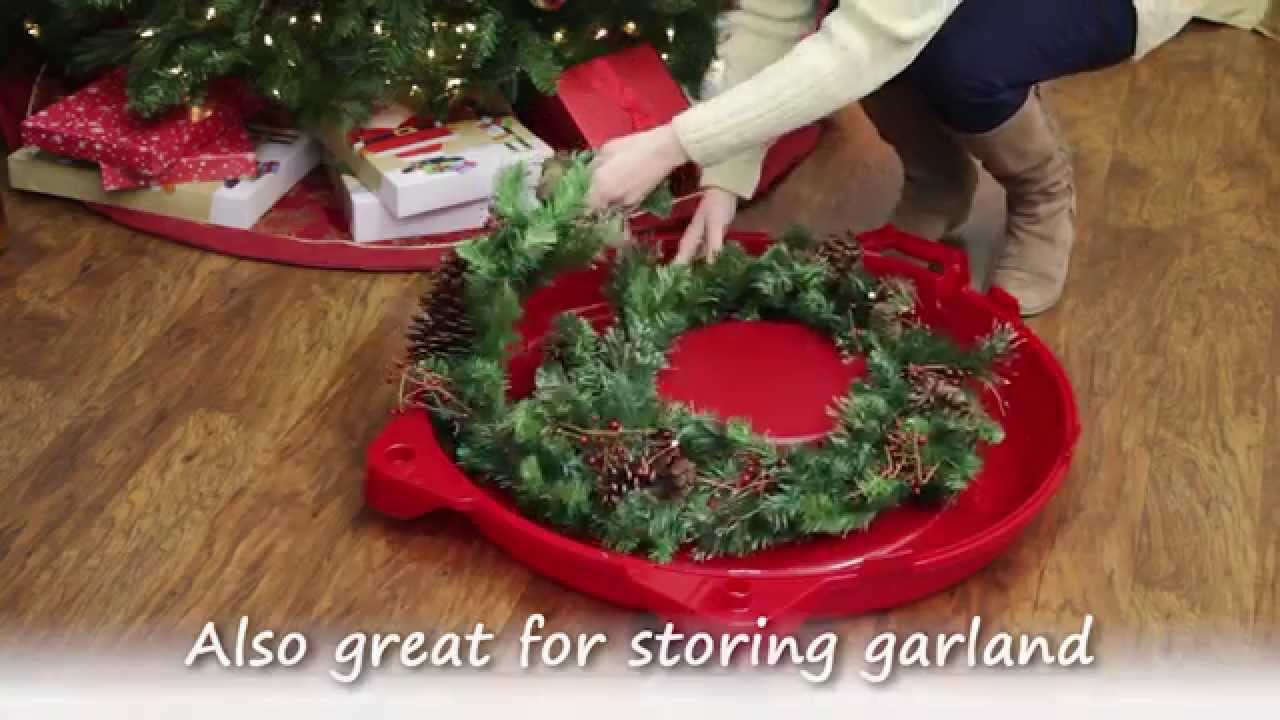 IRIS Holiday Wreath Storage Box / Tote With Handle - YouTube