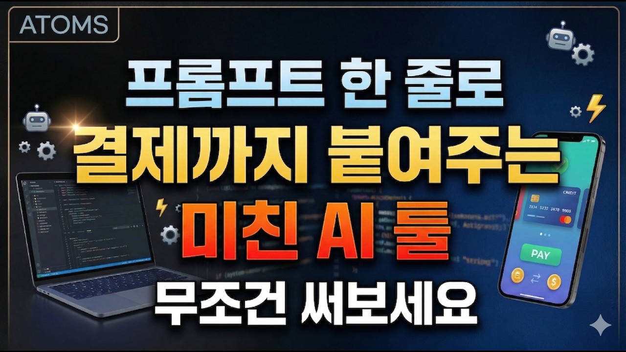 코딩 1도 몰라도 AI 에이전트 6명이 알아서 풀스택 앱 만들어주는 바이브 코딩 서비스 아톰스(Atoms)