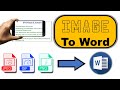 How to convert image to word? | Image to Word | Knowledge &amp; Entertainment
