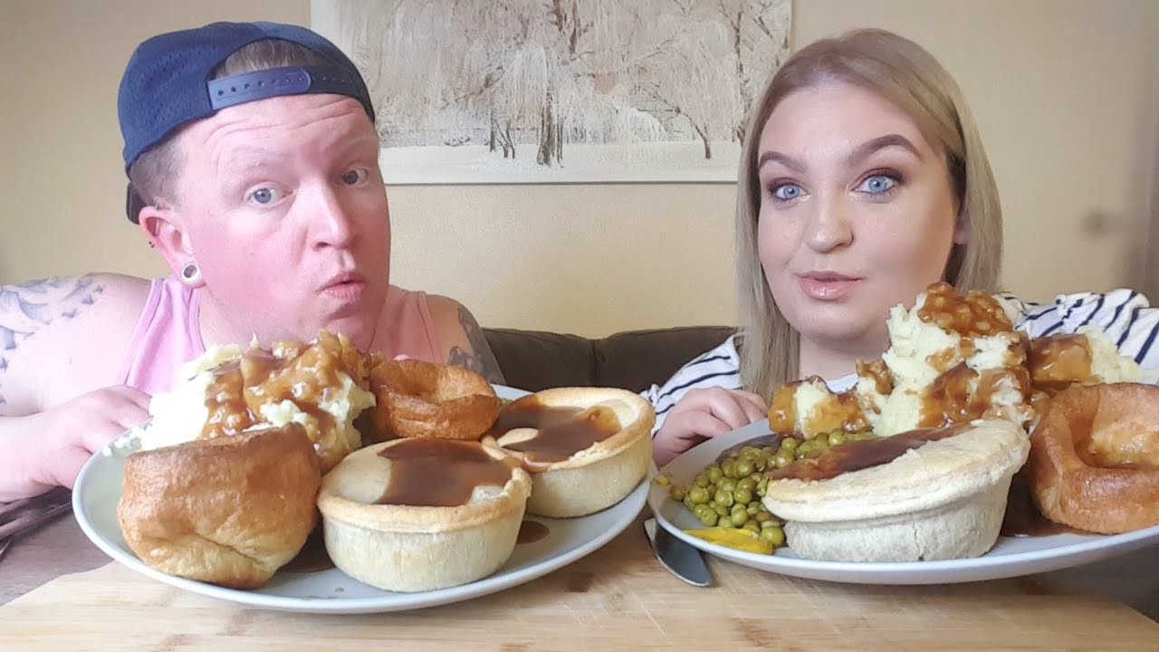 Pie and mash mukbang YouTube