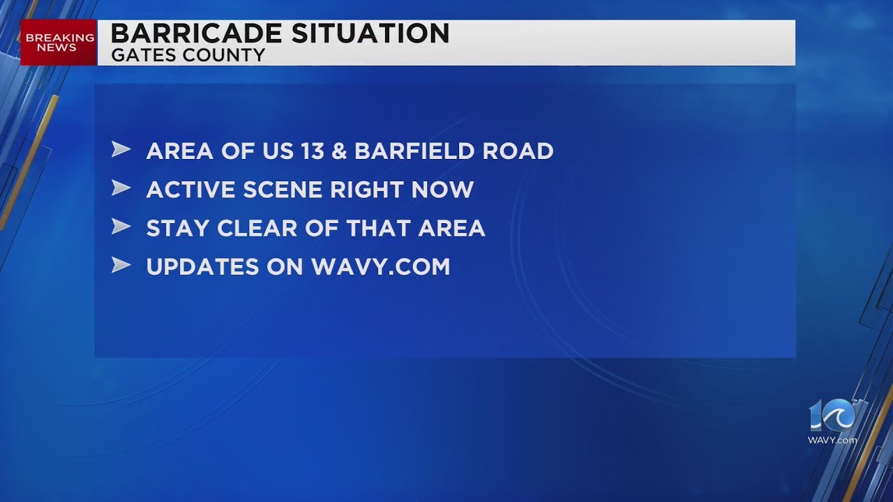 1 in custody following barricade situation in Gates Co. - YouTube