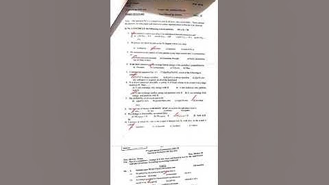 mcqs statistical mechanics bs physics 7th semester GCUF main campus
