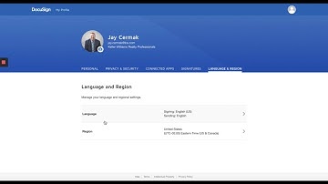 Update DocuSign Settings and Time Zone