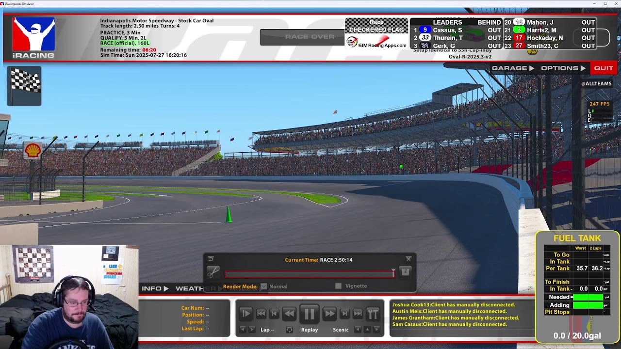 Mike plays IRacing 2025 Season 3 Week 22 NIS Next Gen Cup Car @ Brickyard 400