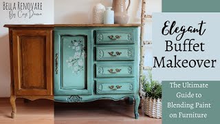 Elegant Buffet Makeover | Ultimate Guide To Blending Blend Paint on Furniture With  Bella Renovare