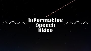 SPCH 1311 Informative Speech