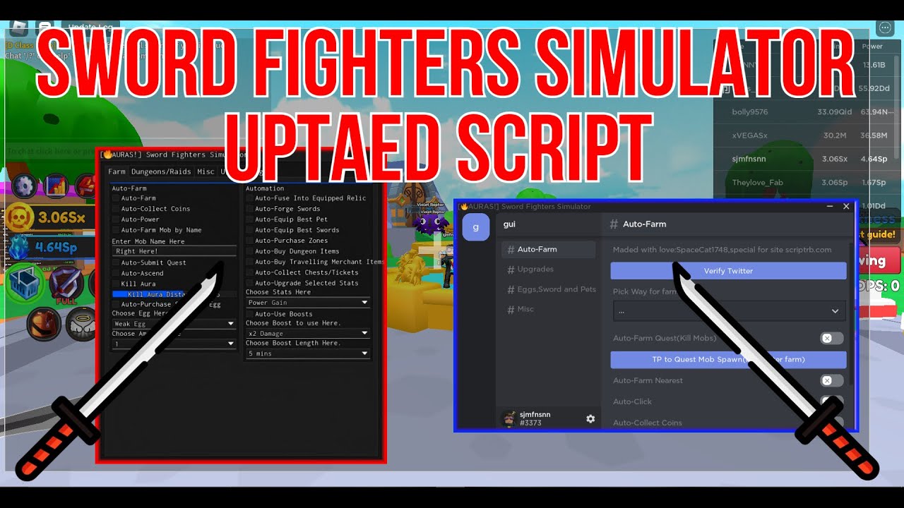 Sword Fighters Simulator Script OP GUI Auto Farm 2023 Free