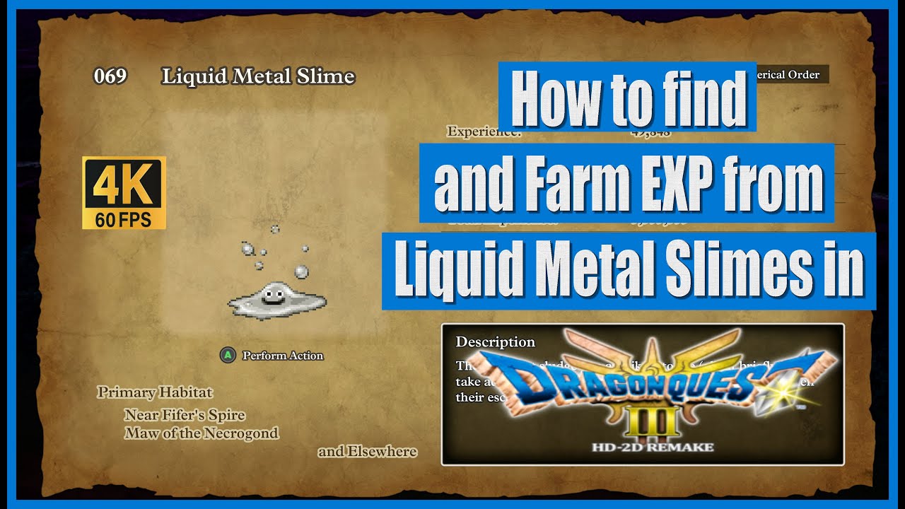 How to find and Farm EXP from Liquid Metal Slimes in Dragon Quest III HD 2D Remake guide