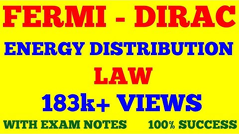FERMI DIRAC ENERGY DISTRIBUTION LAW || FERMI DIRAC STATISTICS || STATISTICAL PHYSICS || EXAM NOTES |