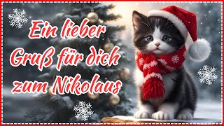 Thumbnail for 🐱❄Ein lieber Gruß für dich zum Nikolaus❄🐱 Grußvideo kostenlos zum Versenden