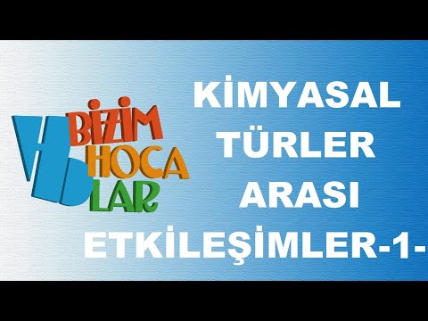 KİMYASAL TÜRLER ARASI ETKİLEŞİMLER 1 - KİMYASAL TÜRLER  - TYT - 9.  SINIF