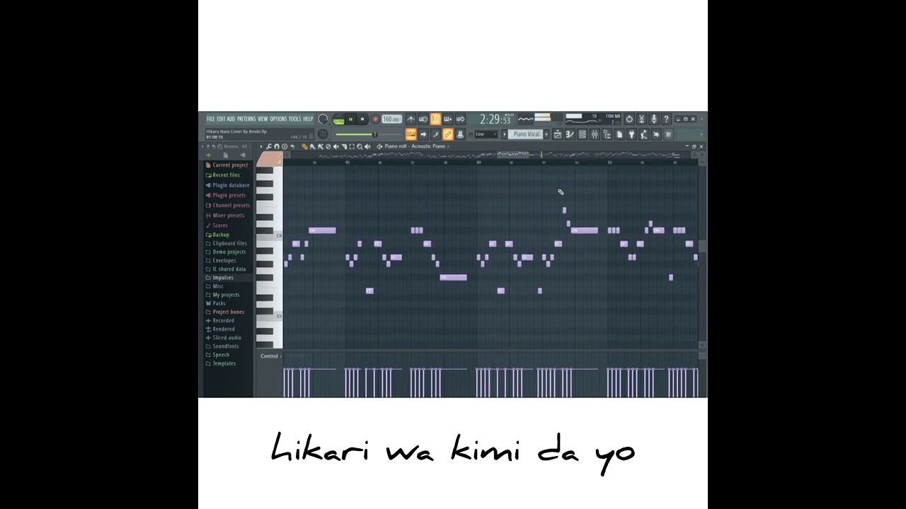 Goose House - 光るなら (Hikaru Nara) FL Studio Cover With Piano Vocal And Romanized Lyrics