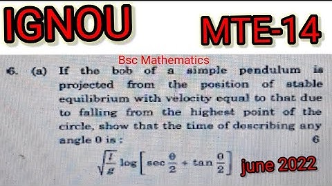 Bsc Mathematics l IGNOU I MTE-14 l JUNE TEE 2022 l Mathematical Modelling l  MATH SOLUTIONS for all