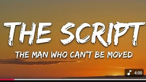 The Script - The Man Who Can