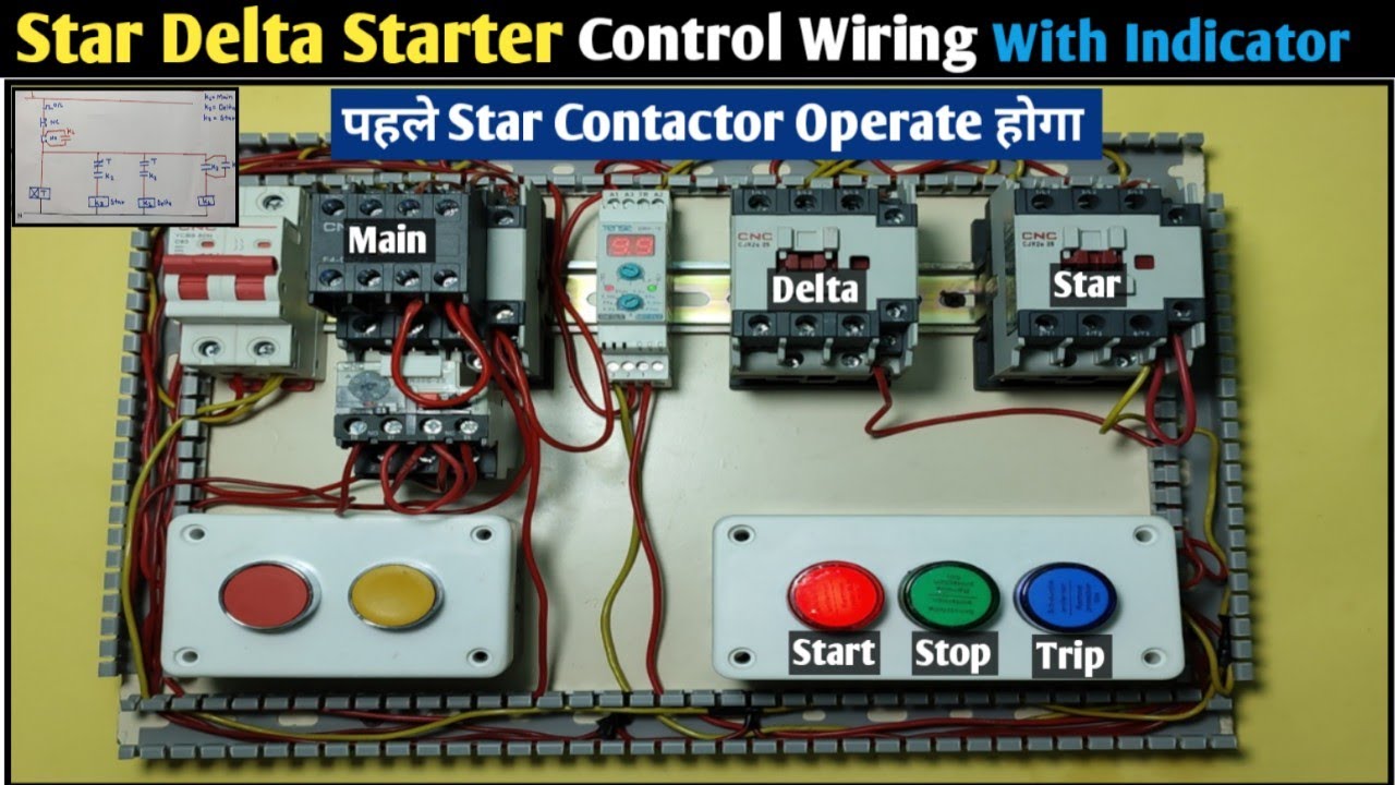Star Delta Starter Control Wiring In Hindi! SNTECHNICAL YouTube