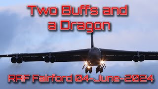 Two Buffs and a Dragon Lady return to RAF Fairford 4th May 2024 #avgeek #planespotting #landing