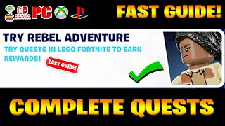 How To COMPLETE ALL TRY REBEL ADVENTURE QUEST CHALLENGES in Fortnite! (Free Rewards Quests)
