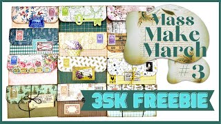 MASS MAKE MARCH #3 - CHEAP 6x6 PAPERPAD PROJECT & 35K SUB FREEBIE #papercraft #massmakemarch