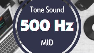 500 Hz Frequency Sound. Tone Audio Signal. Sine Waveform. MID