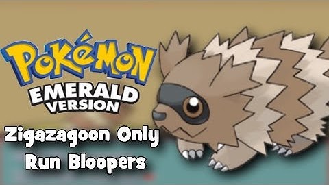 Pokemon Emerald - Zigzagoon Only Run Bloopers