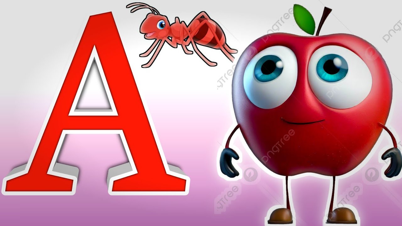 A for apple A for ant | two words alphabet | Abc | English Alphabet for ...