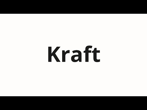 How to pronounce Kraft