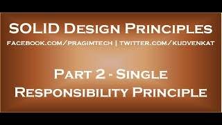 Single Responsibility Principle