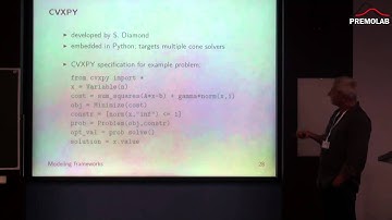 Stephen Boyd. Domain-Specific Languages for Convex Optimization. 13.05.2015